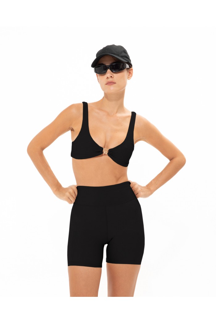BLACK ATHLETIC SHORTS