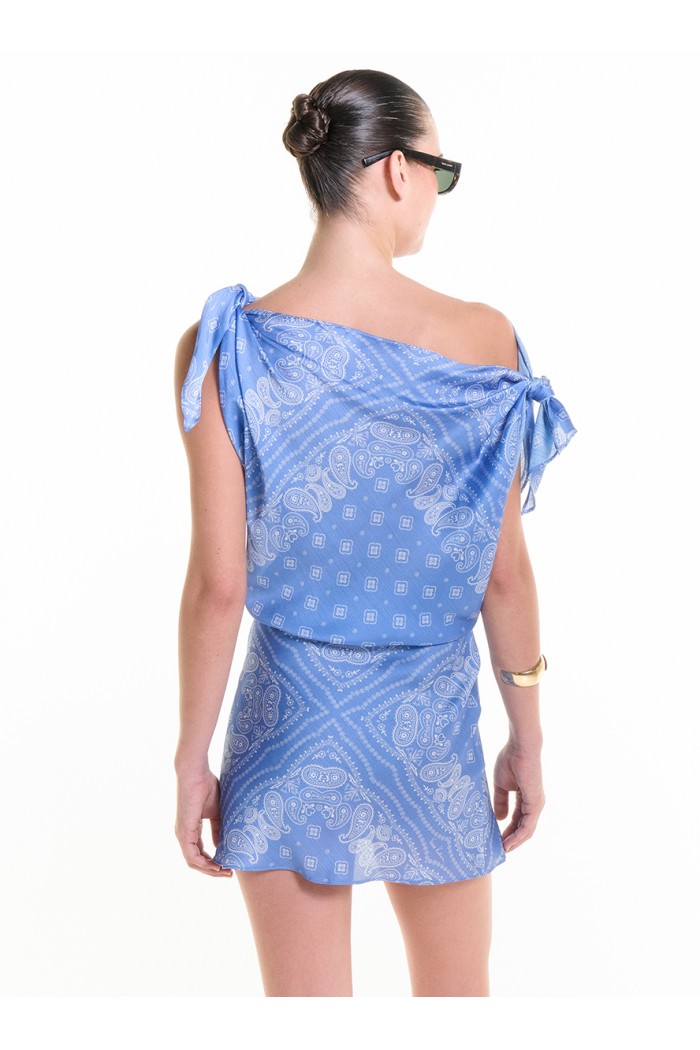 LIGHT BLUE MINI DRESS