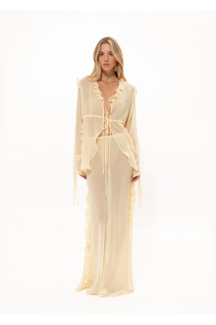 Chamomile Yellow Sheer Skirt