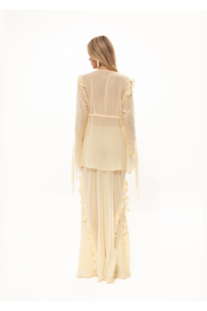 Chamomile Yellow Sheer Skirt