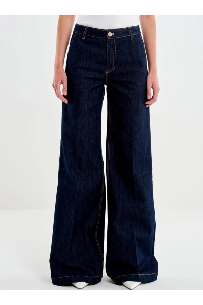 Elena Wide Leg Denim Rinse Jeans