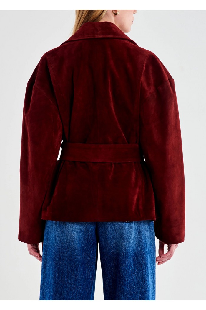 Genuine Leather Kimono Jacket