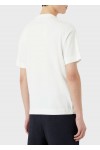 JERSEY T-SHIRT WITH EMBROIDERY LOGO WHITE