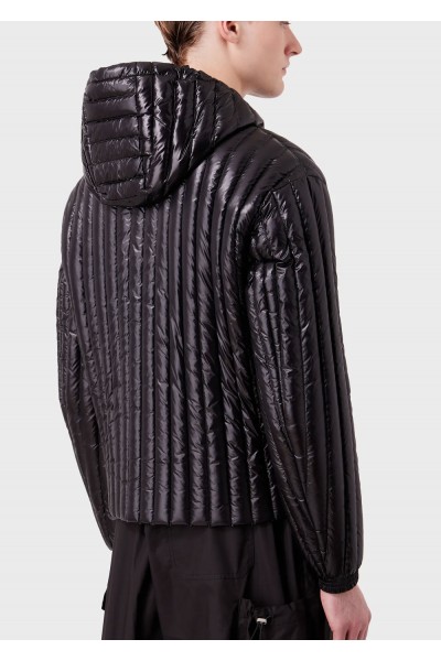 WATER-REPELLENT HOODED NYLON DOWN JACKET WATER-REPELLENT HOODED NYLON DOWN JACKET
