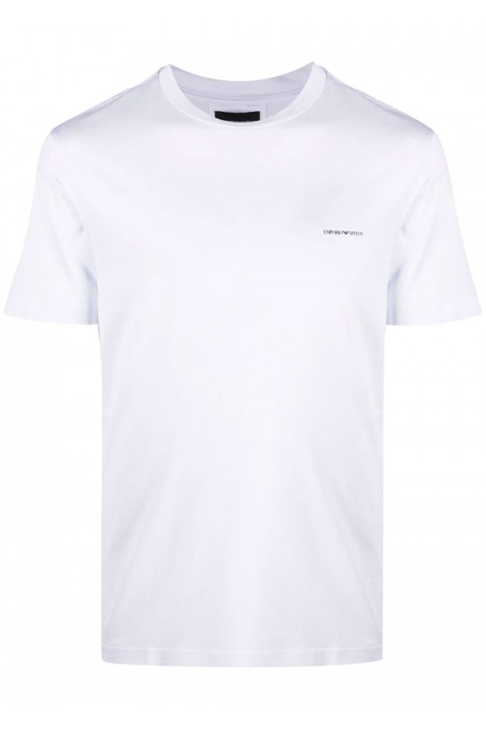 TENCEL JERSEY T-SHIRT WITH LOGO LETTERING WHITE