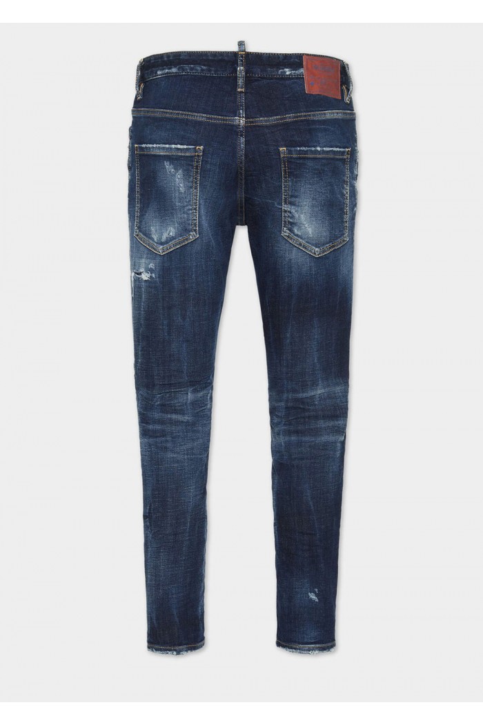 Dark Blue Wash Skater Jeans