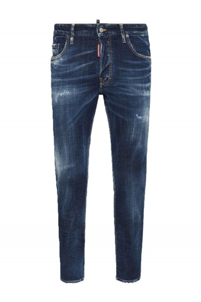 Dark Blue Wash Skater Jeans