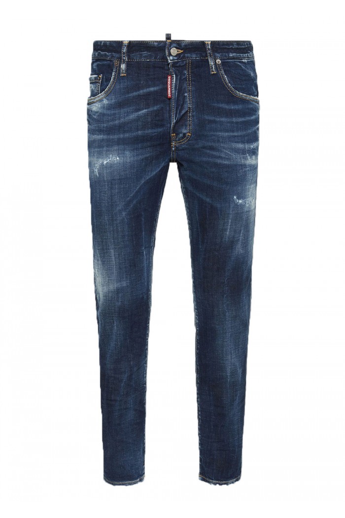 Dark Blue Wash Skater Jeans