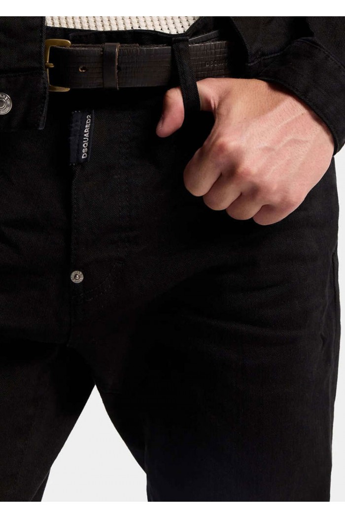 Black Wash Slim Twist Jeans