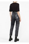 DISTRESSED BLACK WASHED BOSTON JEANS