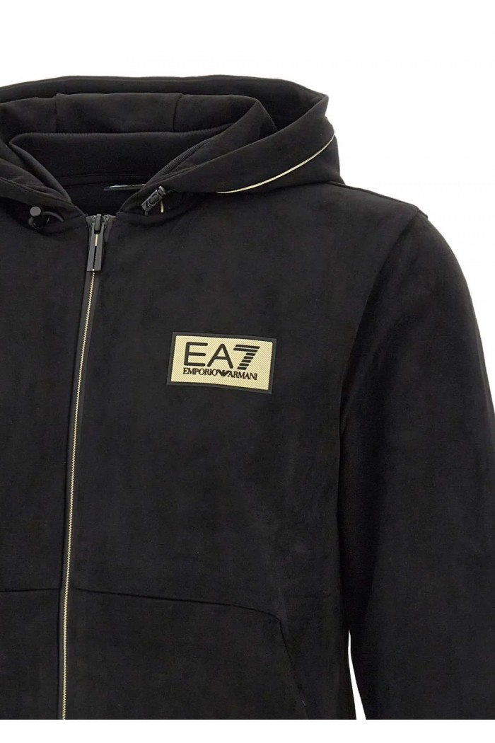 logo-label hooded jacket