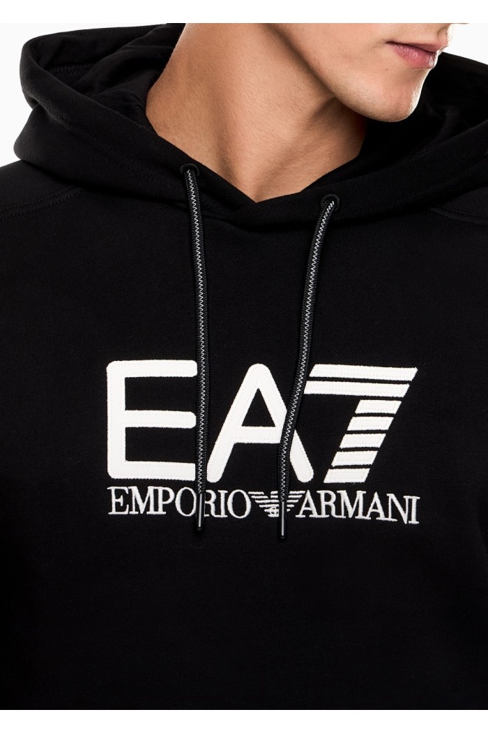 Hoodie with big EA7 logo 