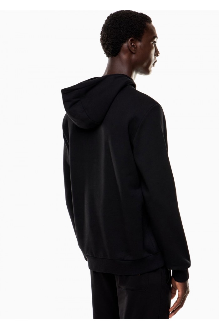 hooded sweatshirt with oversized logo
