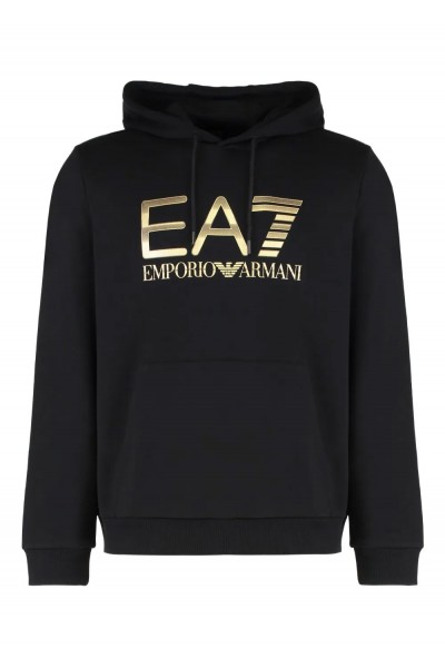 hooded sweatshirt with oversized logo