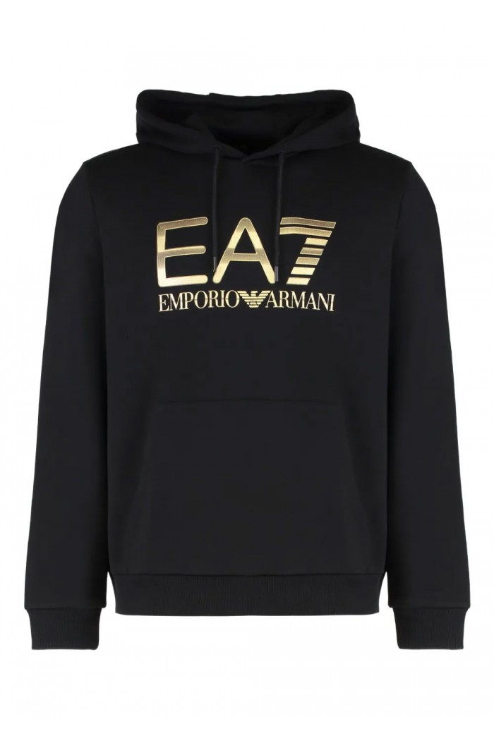 hooded sweatshirt with oversized logo