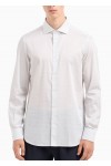 Cotton shirt with all-over logo print