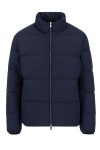 Quilted nylon, full-zip puffer jacket