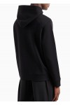 Hooded sweatshirt with micro logo patch