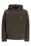 Hooded sweatshirt with micro logo patch