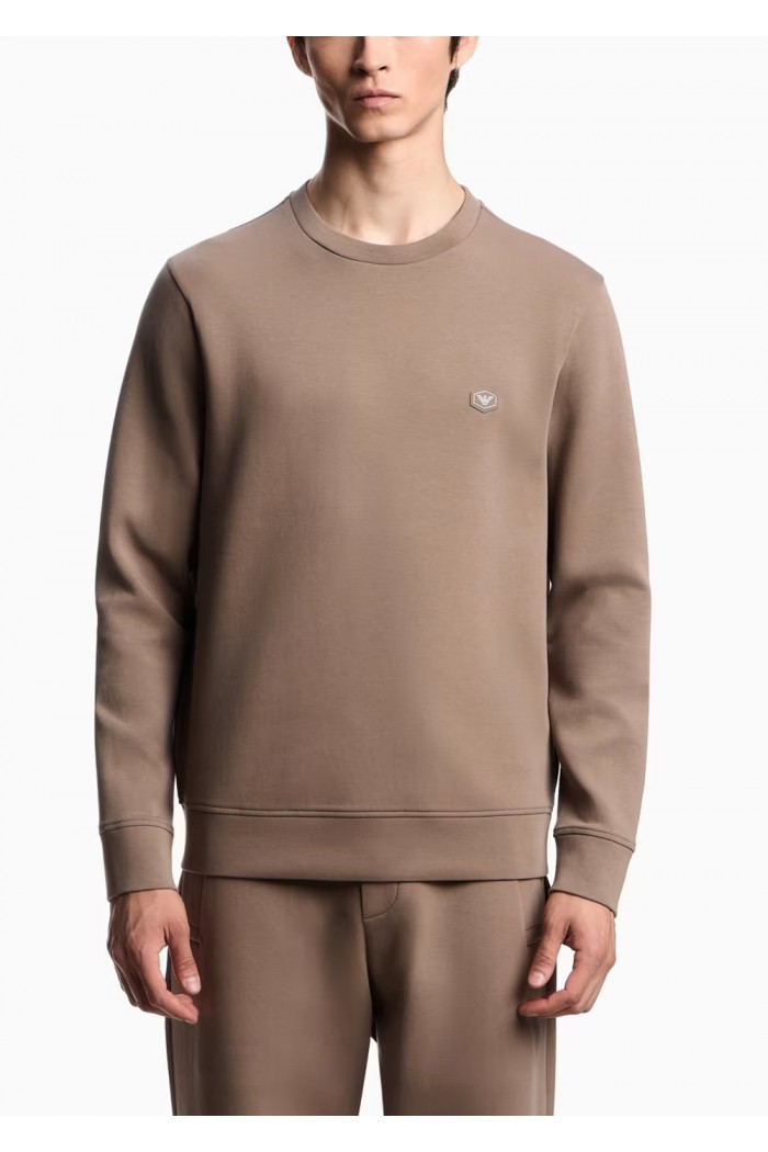 CREW NECK SWEATSHIRT WITH MICRO LOGO