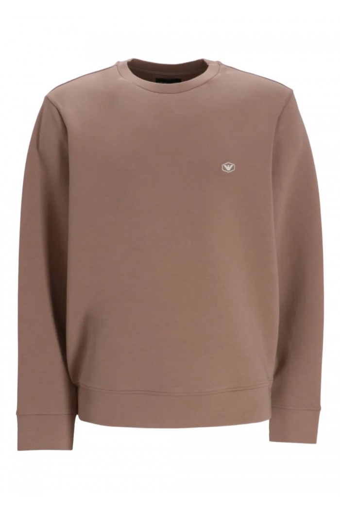 CREW NECK SWEATSHIRT WITH MICRO LOGO