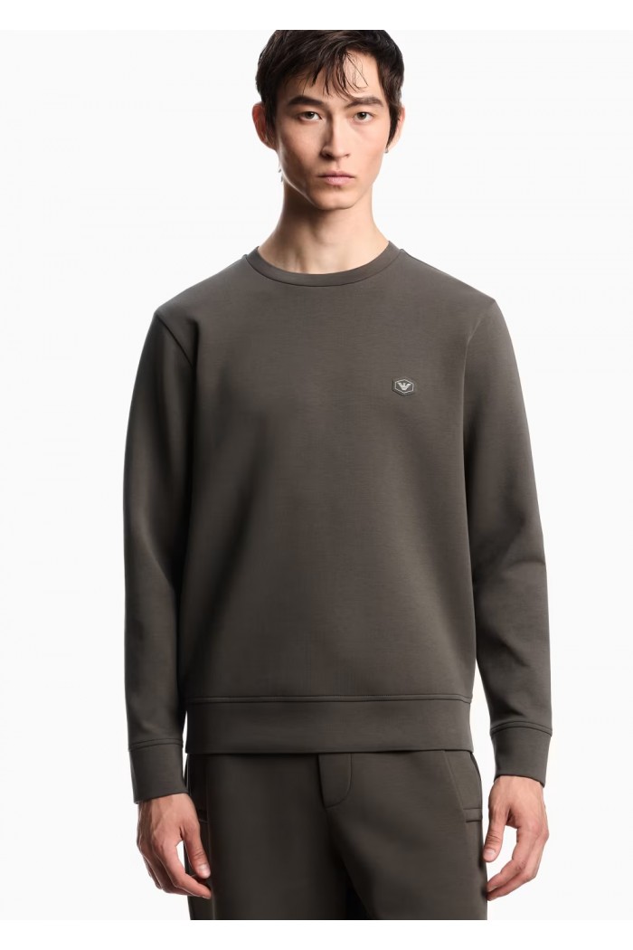 CREW NECK SWEATSHIRT WITH MICRO LOGO