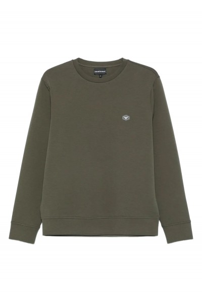 CREW NECK SWEATSHIRT WITH MICRO LOGO