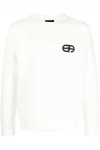 Double-jersey sweatshirt with embossed embroidered EA logo Double-jersey sweatshirt with embossed embroidered EA logo