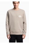 Double-jersey sweatshirt with embossed embroidered EA logo