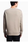 Double-jersey sweatshirt with embossed embroidered EA logo
