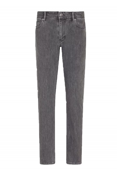 J06 slim-fit stone-washed stretch-denim jeans