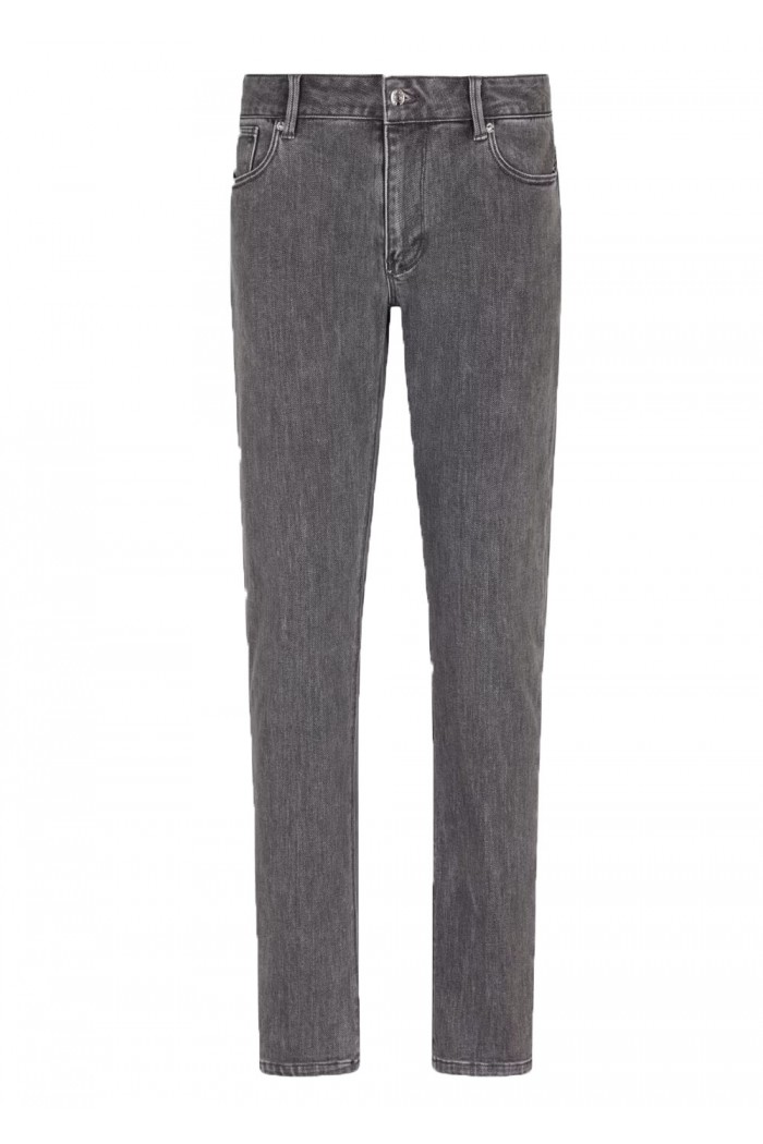 J06 slim-fit stone-washed stretch-denim jeans