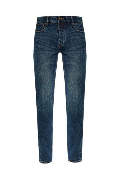 J75 slim-fit stone-washed stretch-denim jeans
