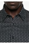 geometric-print shirt