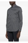 geometric-print shirt