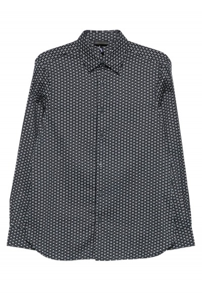 geometric-print shirt