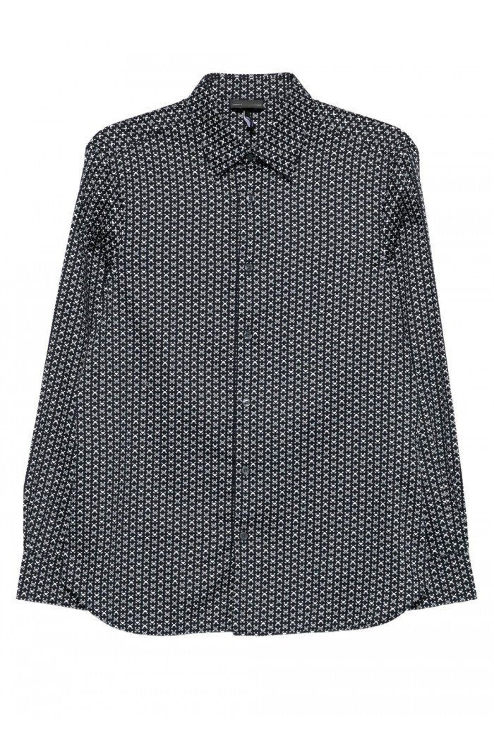 geometric-print shirt