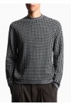 Jacquard virgin-wool jumper with repeated eagle motif