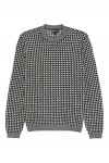 Jacquard virgin-wool jumper with repeated eagle motif