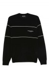 Virgin-wool jumper with jacquard logo