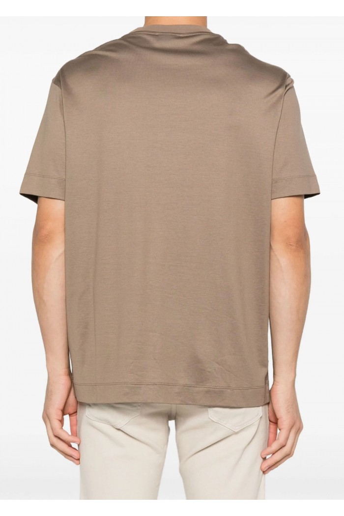 Lyocell blend jersey T-shirt with 3D-effect logo