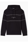Double-jersey hooded sweatshirt with 3D-effect logo Double-jersey hooded sweatshirt with 3D-effect logo