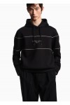 Double-jersey hooded sweatshirt with 3D-effect logo Double-jersey hooded sweatshirt with 3D-effect logo
