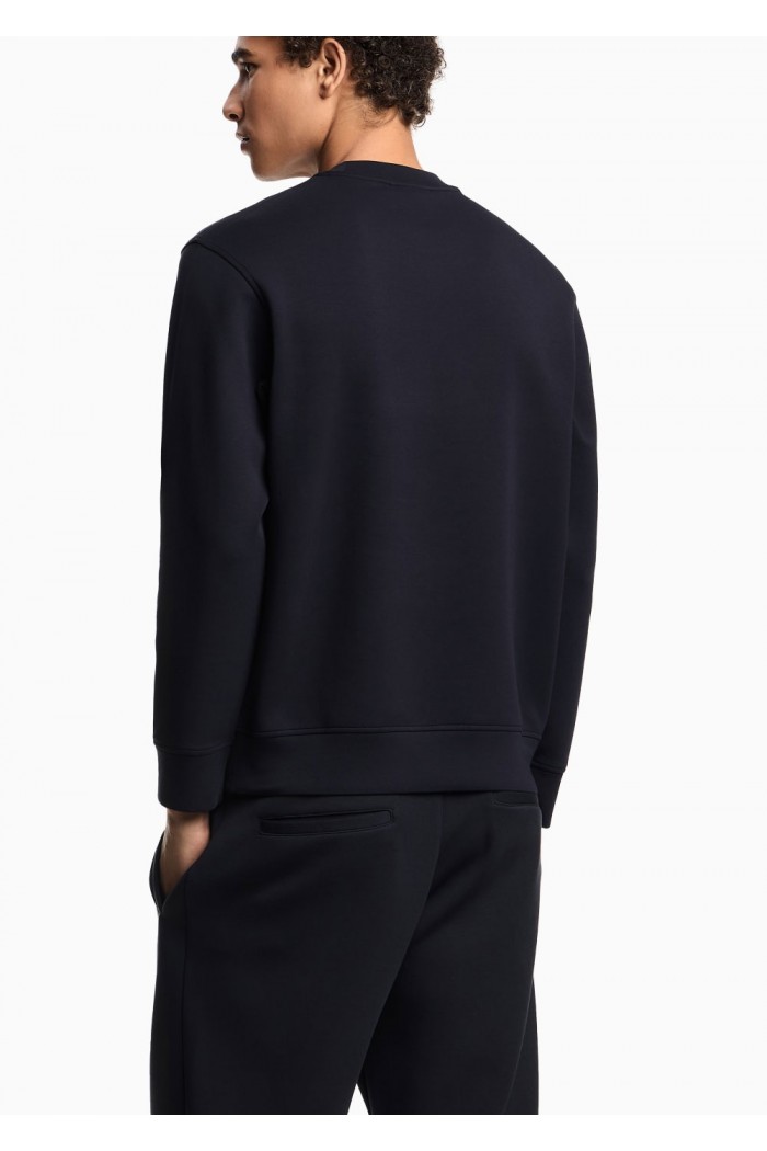 double-jersey sweatshirt with oversized embroidery double-jersey sweatshirt with oversized embroidery