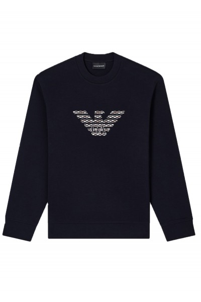 double-jersey sweatshirt with oversized embroidery double-jersey sweatshirt with oversized embroidery