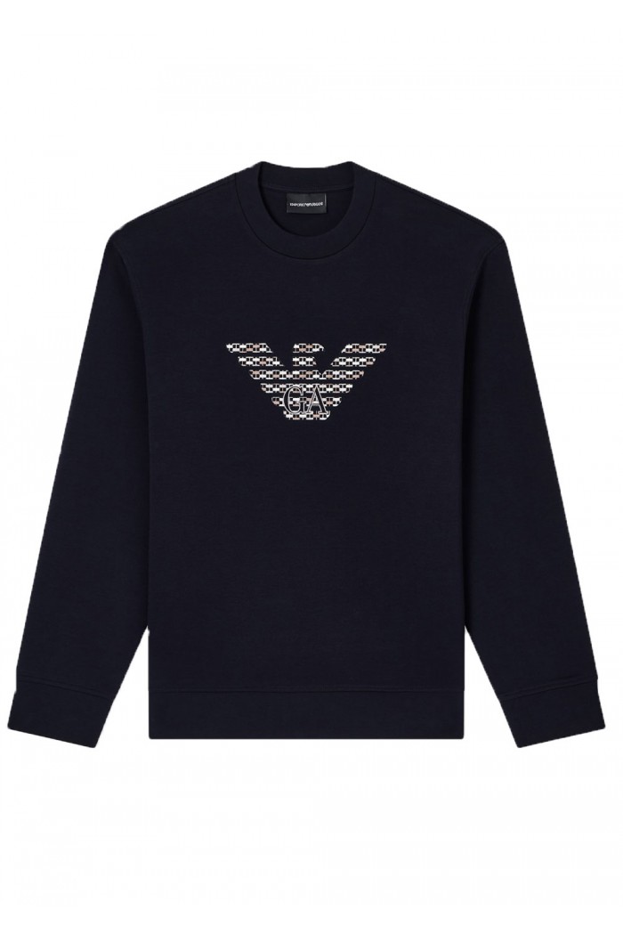 double-jersey sweatshirt with oversized embroidery double-jersey sweatshirt with oversized embroidery