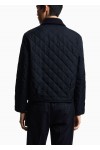 Quilted nylon blouson with flannel details