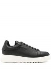 Tumbled leather sneakers with knurled soles