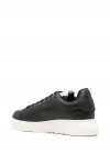Tumbled leather sneakers with knurled soles