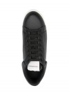 Tumbled leather sneakers with knurled soles